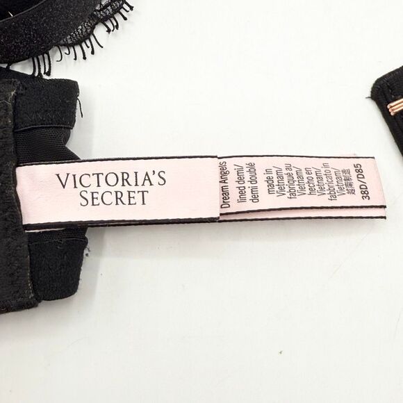 Victoria’s Secret Dream Angels Lined Demi Lace Black Bra - US 38C - Picture 6 of 11